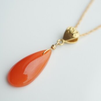 天然カーネリアンペンダント　(No.703)