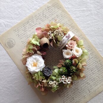 フレンチマリアンヌとグリーンボルドーのwreath