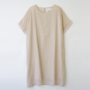 [ボタニカルダイ]すずらん染め　綿オーガンジー重ねワンピース　8512-04006-50