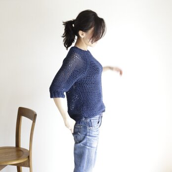 summer sweater(s) navy / サマーセーター(s) 紺の画像