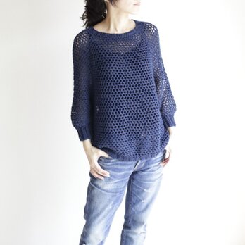 summer sweater(m) navy / サマーセーター(m) 紺の画像