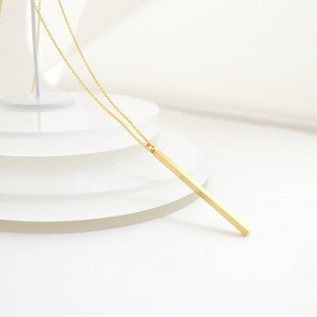 Long Bar Necklace(gold)の画像