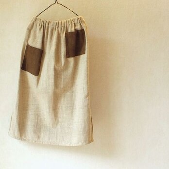 手縫いの手織り木綿スカートの画像