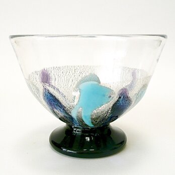 【再販】プラチナ箔デザートグラス（紫）−２の画像