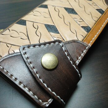 ロングウォレット３　手彫り　fuku.fuku.レザー