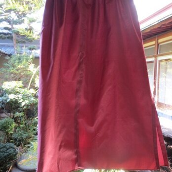 着物リメイク☆上質絹裏地でタイトなペチコート☆ローズ裾スリット♪の画像