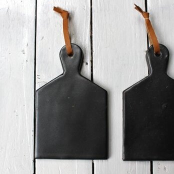 カッティングボード風コースター マットブラック