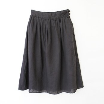 [40％off][ボタニカルダイ]柏の葉染め 麻スカート 8612-05014-97