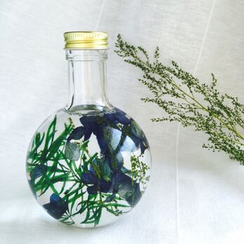 ハーバリウムランプ〜篠突く雨の庭〜