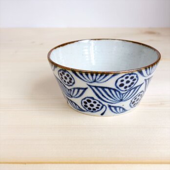 ハス柄の台形ボウル　S