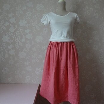 ふんわり☆おとなピンクギャザースカートの画像