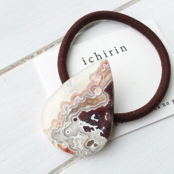 天然石の髪飾り「クレイジーレースアゲート」