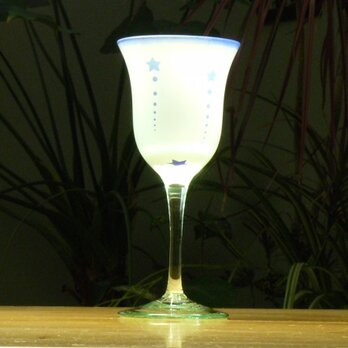 星が生まれるワイングラス　　水色×青　（1個）の画像
