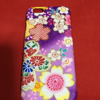 iPhone6布貼りケース(花柄)の画像