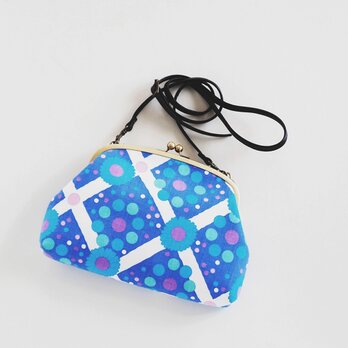 ■ヴィンテージ生地のがま口2WAYショルダーバッグ / ドロップ■ cafe(vf-sp)