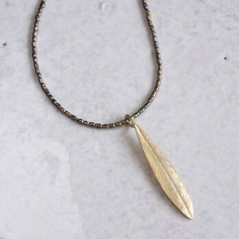 Olive leaf necklace [P072K10]の画像