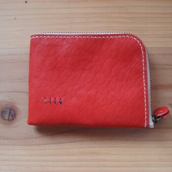ファスナー財布 レッド【受注製作】