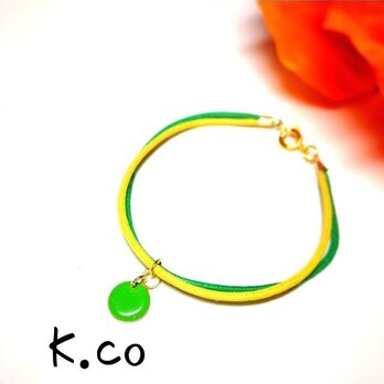 【bracelet】 Yellow × Greenの画像