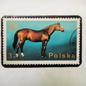 　ポーランド馬切手ブローチ1224の画像