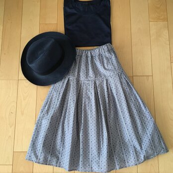 【SALE】表・裏　綿100％ レースプリントお上品コットンスカート