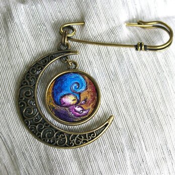 うたたね_三日月ブローチ