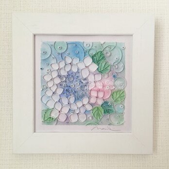 Mariko Hirai  アートパステル＊Mariko Style  原画 【紫陽花＊雨上がりのキラキラ】の画像