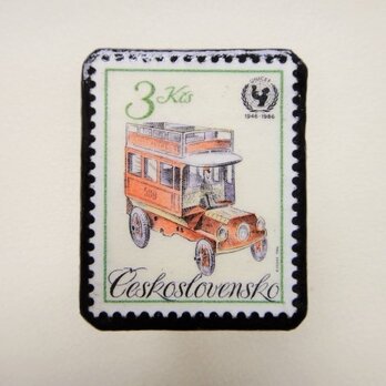 チェコスロバキア　切手ブローチ1241の画像