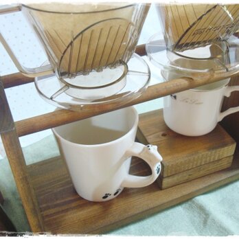 Wood Coffee Dripper Stand (double)の画像