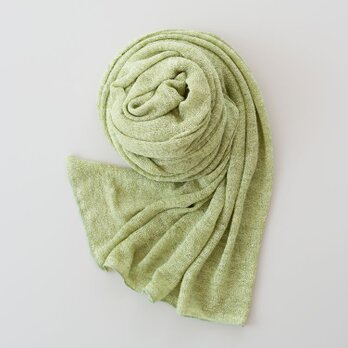 【在庫限り廃番】リネンニットストール　グリーン #23