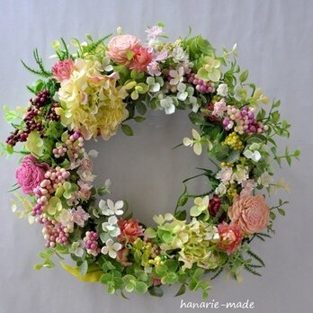 pink berry wreath：peacefulの画像