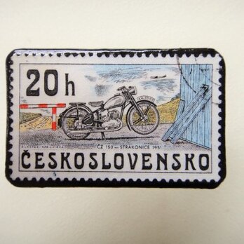 チェコスロバキア　切手ブローチ1265の画像