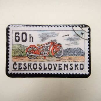 チェコスロバキア　切手ブローチ1267の画像