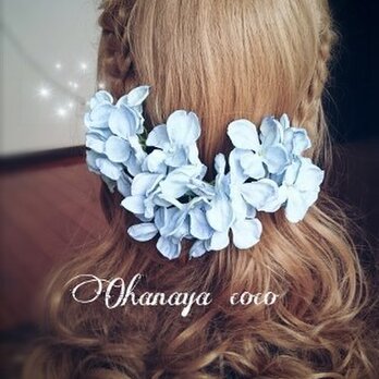 送料無料　funwari紫陽花の髪飾り３点セットNo0028の画像