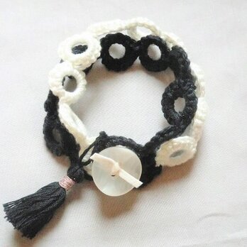 Cotton Ring Bracelet＊blackの画像