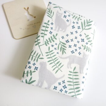 （文庫本用）草花と猫さん＊ﾌﾞｯｸｶﾊﾞｰ