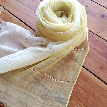 ＊かなりあ色×淡い檸檬色＊ふんわり シルクショール