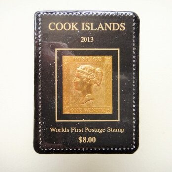 クック諸島　金箔切手ブローチ1272の画像