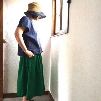 ゆらゆらギャザースカート　フォレストグリーン