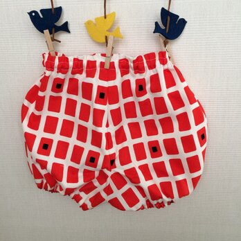 北欧調 かぼちゃパンツ レッド 90