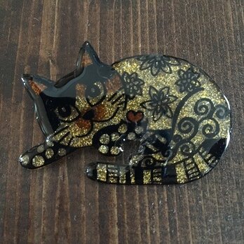 【SALE】猫のピカピカブローチ