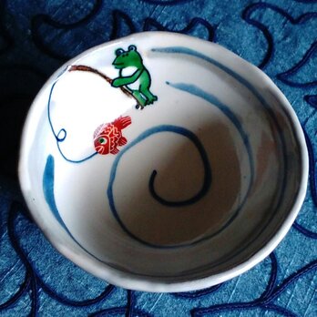 たいつりカエル　ご飯茶碗の画像