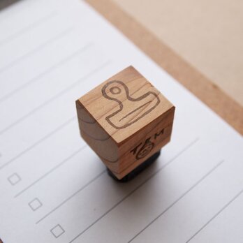 消しゴムはんこ「小さいサイズ☆目玉クリップ」