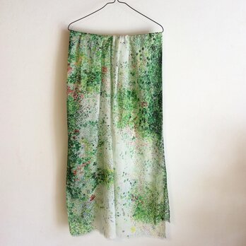 コットンシフォンストール「光の森」