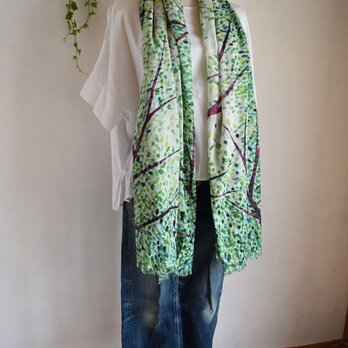 コットンシフォンストール「木漏れ日」