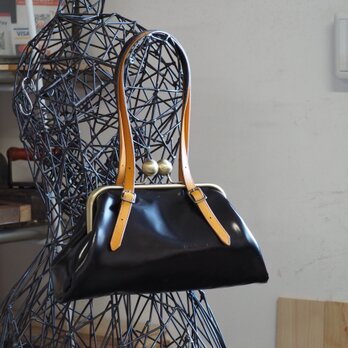 『受注製作』がま口 Leather bag  sankaku No.9001の画像