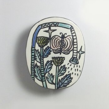 【再販】だえん陶絵《花にみずやり》