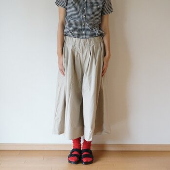 Cotton typewriter wide pants LADY'S BEIGE