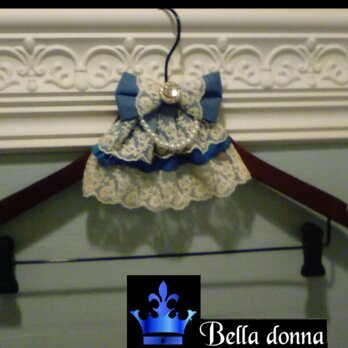 Bella donna･ 見せる木製ハンガー･デニムレースリボンの画像