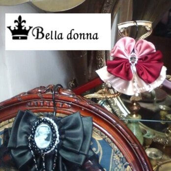 Bella donna 見せる木製ハンガー(^-^)カメオ調レースリボンの画像