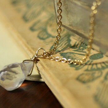 【14kgf】宝石質天然石ローズクオーツ　ネックレスの画像